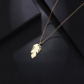 CACANA Stainless Steel Sets For Women Feather Shape Necklace Bracelet Earring Jewelry Lover's Engagement Jewelry S379