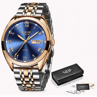 2019 LIGE New Rose Gold Women Watch Business Quartz Watch